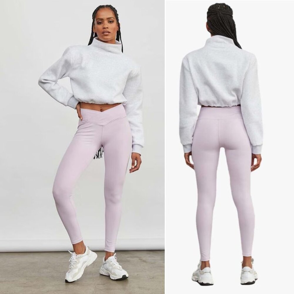 ATOIR South Leggings Size XS 2 V-front Waist High Rise Lilac Lavender NEW